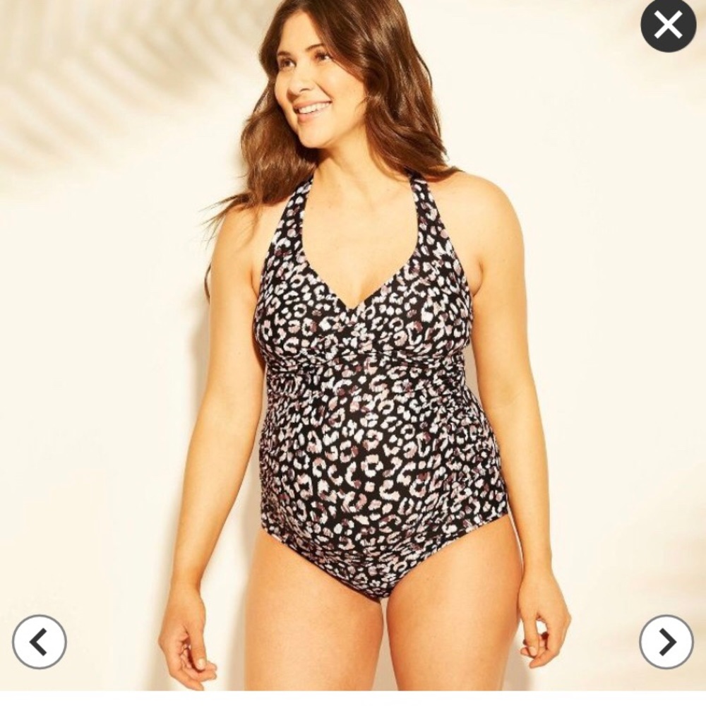 Maternity Halter One Piece Swimsuit  Small